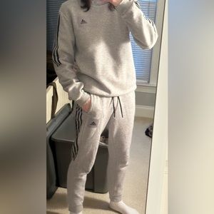 Adidas gray joggers size small